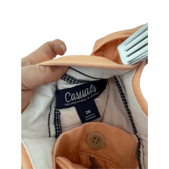 Roundtree & Yorke Men's Peach Orange Creamsicle Preppy Academy 28 Cargo Shorts - Picture 4 of 4